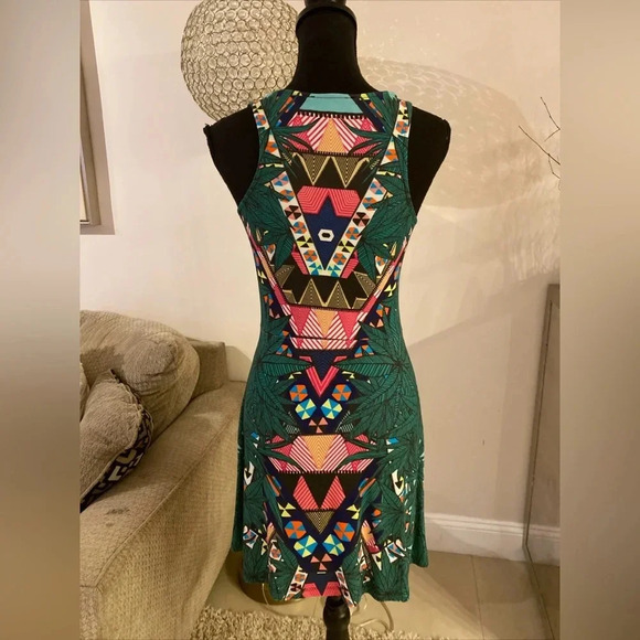 Mara Hoffman Blue and Green Geometric Sundress - Picture 3 of 5